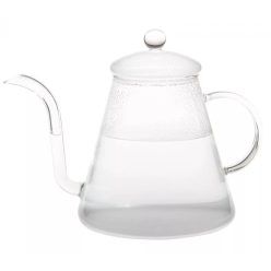 POUR OVER HEAT RESISTANT KETTLE WITH BUTTONED TOP 1,2L