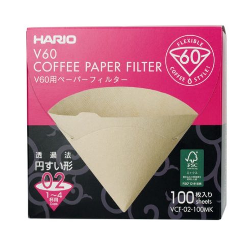 Hario Misarashi Barna Filter Papír - V60-02 - 100 db/doboz