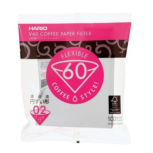 Hario paper filters for V60-02 dripper 100pcs/package