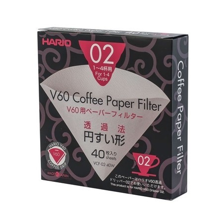 Hario paper filters for V60-02 dripper 40pcs/package